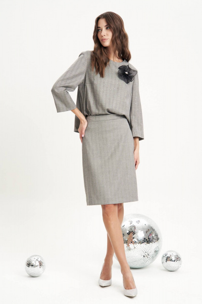 Блуза и Юбка демисезонный образ из текстиля с фактурой Fantazia Mod 5005/1 - фото 2