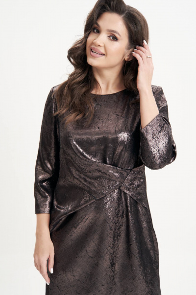 Элегантное вечернее платье с драпировкой и блестками Fantazia Mod 5011 - фото 5