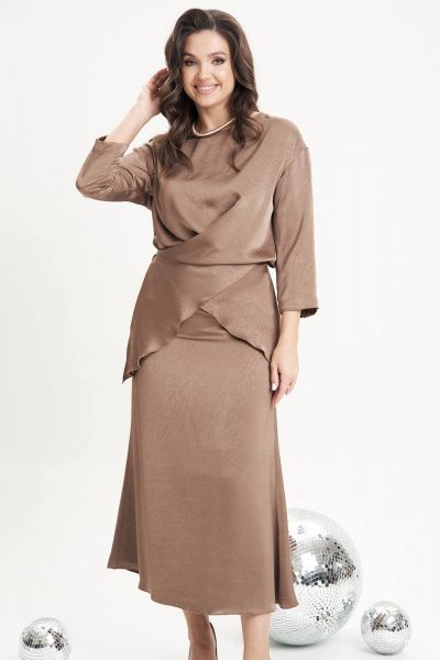 Юбка-рыбка из атласа на еластичном поясе Fantazia Mod 4991 - фото 3