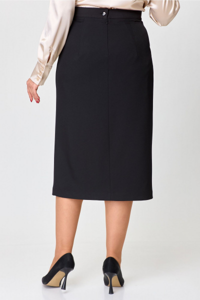 Классическая черная юбка-карандаш с карманами и разрезом VIPPRIMO 117 - фото 10