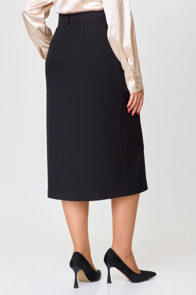 Классическая черная юбка-карандаш с карманами и разрезом VIPPRIMO 117 - фото 8