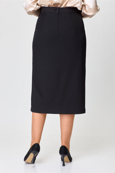 Классическая черная юбка-карандаш с карманами и разрезом VIPPRIMO 117 - фото 7