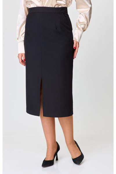 Классическая черная юбка-карандаш с карманами и разрезом VIPPRIMO 117 - фото 3