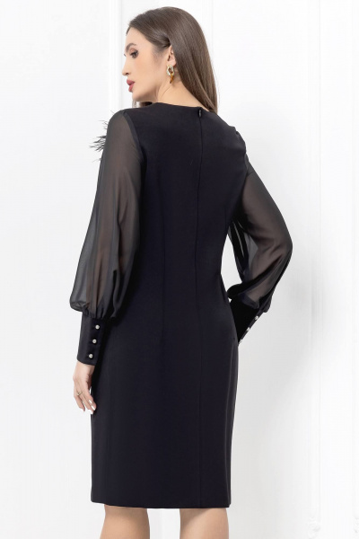 Платье футляр с воздушными рукавами и цветком Gold Style 2691 - фото 9