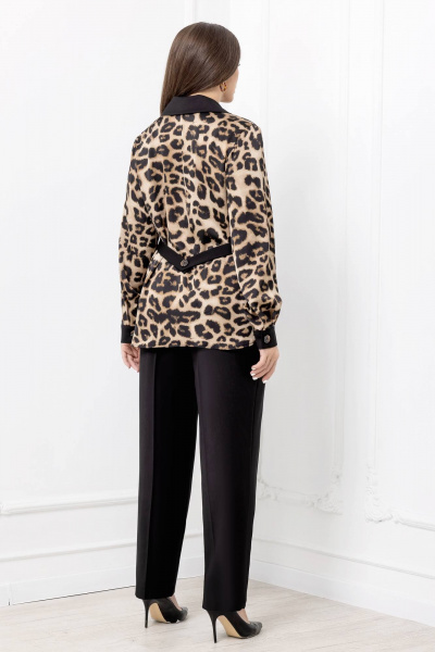 На каждый день черный комплек с брюками и блузой из текстиля Gold Style 2695 - фото 8