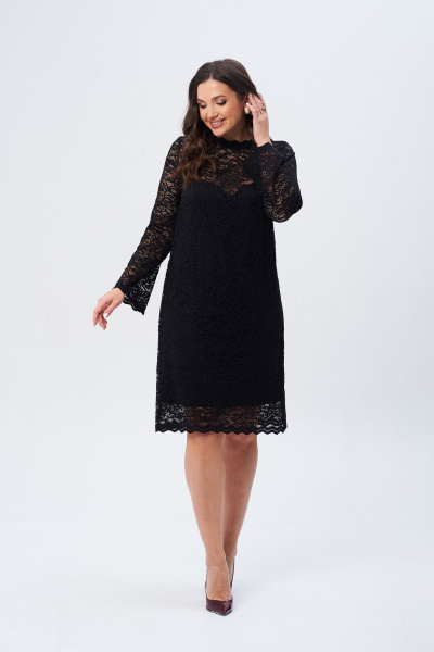 Платье из кружевного А-силуэта на подкладке Verita 2339.1 - фото 3