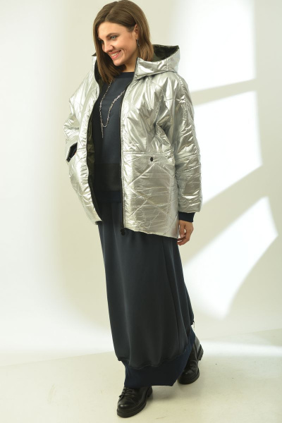 Куртка GRATTO 7007 серебристый - фото 9