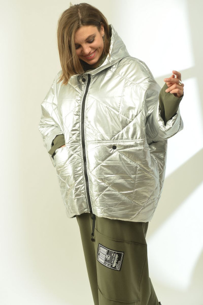 Куртка GRATTO 7007 серебристый - фото 3