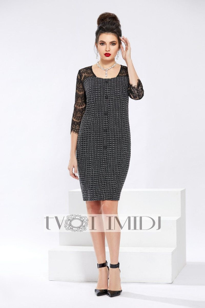 Платье Твой имидж 1154 черный - фото 1