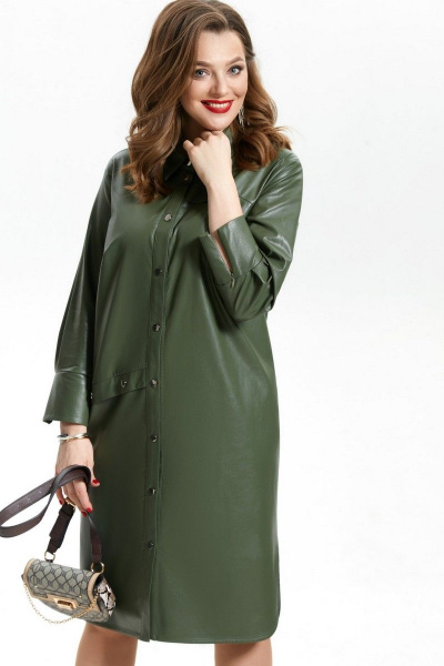 Платье TEZA 1795 хаки - фото 3