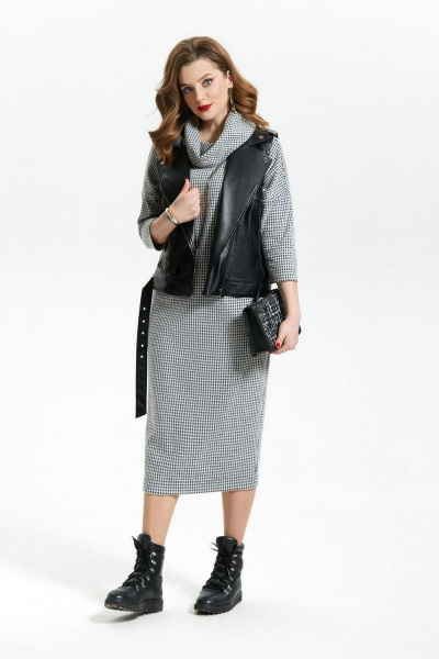 Платье TEZA 1804 гусиная_лапка - фото 2