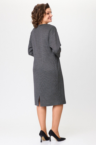 Платье из трикотажа с поясом для делового образа Zlata 4248 графит - фото 10