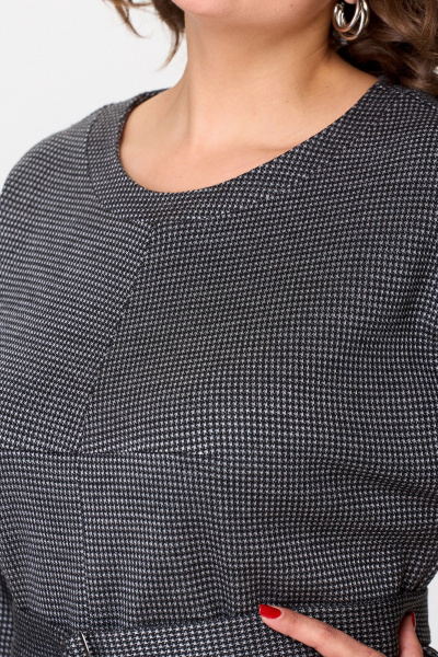 Платье из трикотажа с поясом для делового образа Zlata 4248 графит - фото 8