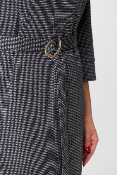 Платье из трикотажа с поясом для делового образа Zlata 4248 графит - фото 7