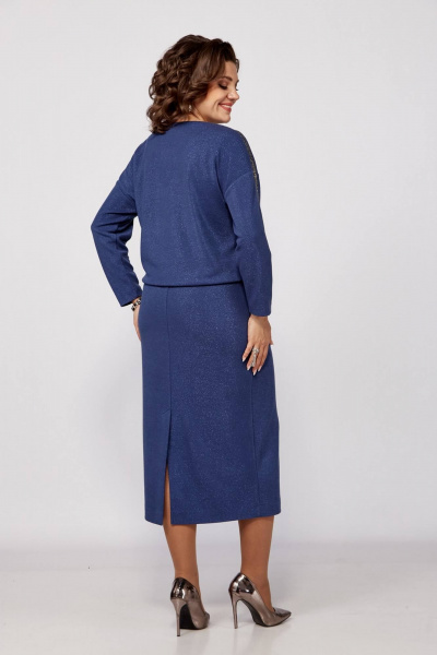 Платье из трикотажа с люрексом и карманами Koketka i K 1224 - фото 10