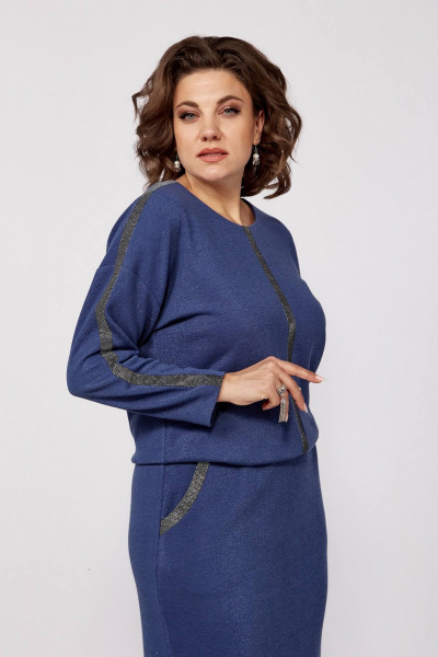 Платье из трикотажа с люрексом и карманами Koketka i K 1224 - фото 7