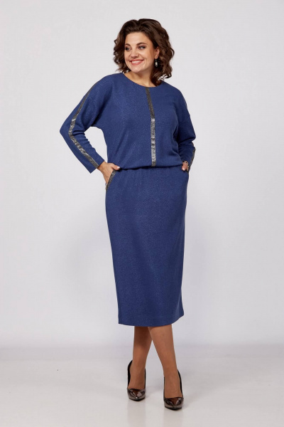 Платье из трикотажа с люрексом и карманами Koketka i K 1224 - фото 5