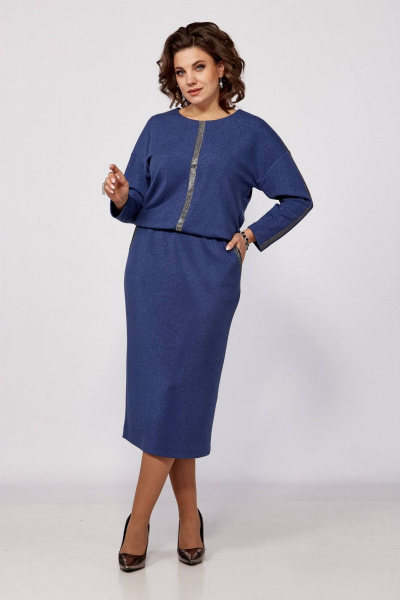 Платье из трикотажа с люрексом и карманами Koketka i K 1224 - фото 4