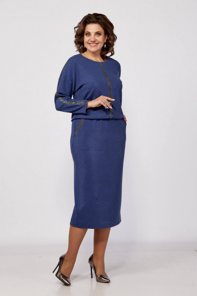 Платье из трикотажа с люрексом и карманами Koketka i K 1224 - фото 3