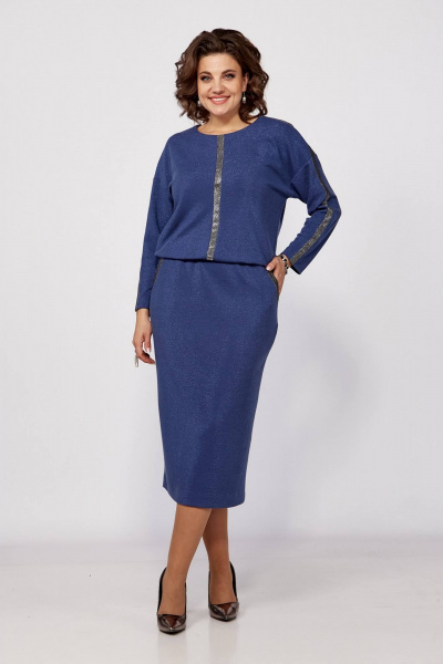 Платье из трикотажа с люрексом и карманами Koketka i K 1224 - фото 1