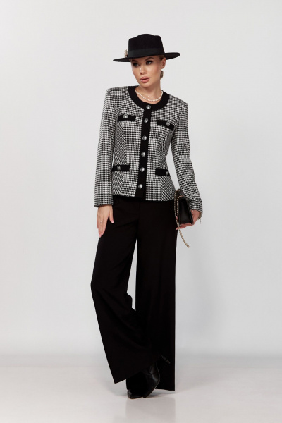 Элегантный костюм жакет и брюки в стиле Chanel DOGGI 2975 - фото 9