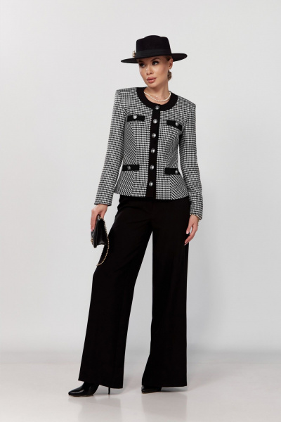 Элегантный костюм жакет и брюки в стиле Chanel DOGGI 2975 - фото 2