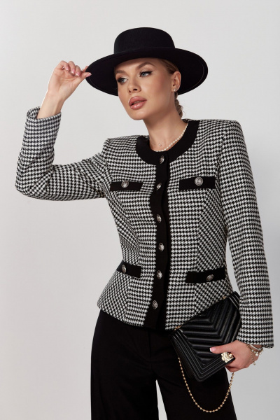 Элегантный костюм жакет и брюки в стиле Chanel DOGGI 2975 - фото 4