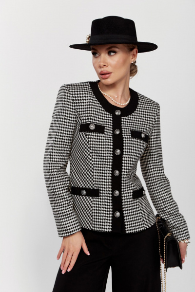 Элегантный костюм жакет и брюки в стиле Chanel DOGGI 2975 - фото 3