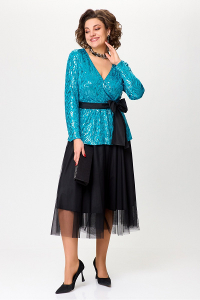 Нарядный комплект туники с пайетками и сеточной юбки Lady Secret 1647 - фото 7