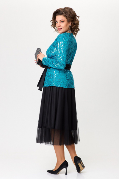 Нарядный комплект туники с пайетками и сеточной юбки Lady Secret 1647 - фото 6