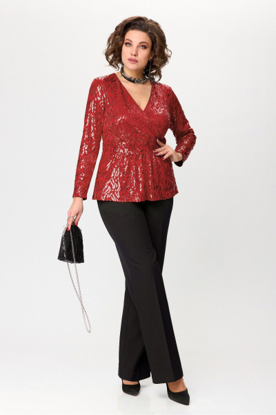 Нарядный красный и черный комплект из пайеток и трикотажа Lady Secret 2976 - фото 8