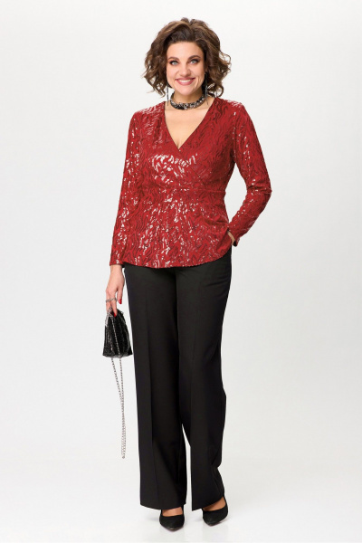 Нарядный красный и черный комплект из пайеток и трикотажа Lady Secret 2976 - фото 1