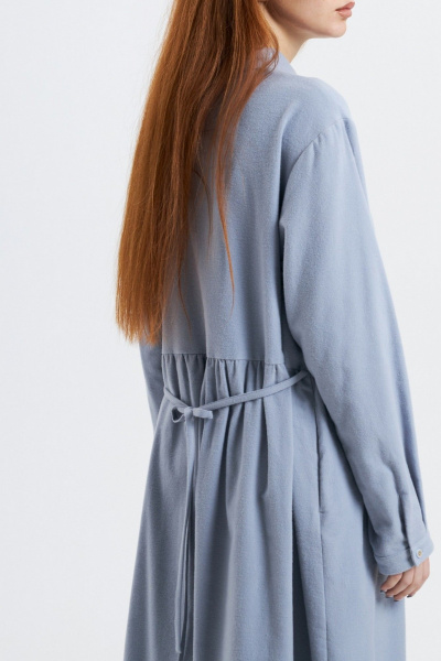 Платье прямого силуэта из мягкой хлопковой фланели Individual design 24241 голубой - фото 3