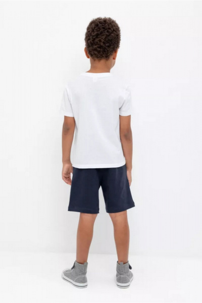 Шорты для мальчика из трикотажа с карманами Франтишка 3591 д-24с-158-с78 темно-синий - фото 2