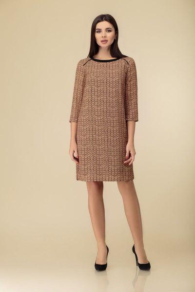Демисезонное платье из текстиля с молнией и классическим силуэтом DaLi 2299 - фото 1