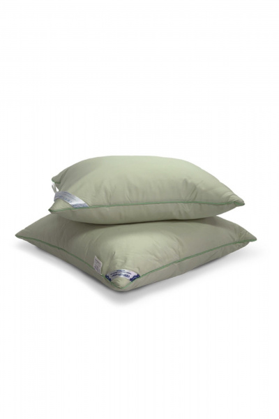 подушка хлопковая квадратная круглая с съемным чехлом Delford 1ЭП/л-уп21 зеленый - фото 1