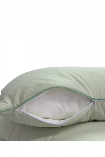 подушка хлопковая квадратная круглая с съемным чехлом Delford 1ЭП/л-уп21 зеленый - фото 3