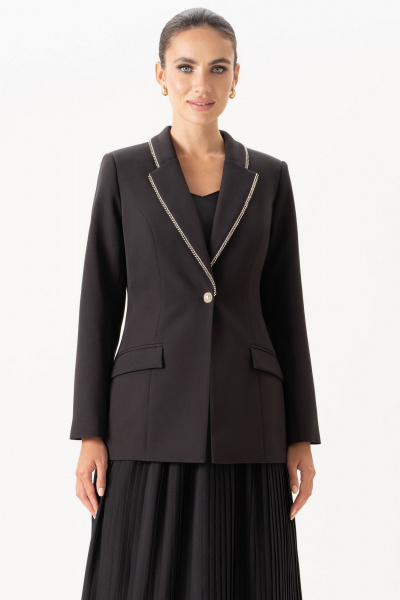 Жакет на каждый день с рельефными швами и лацканами Urs 25-509-1 - фото 4