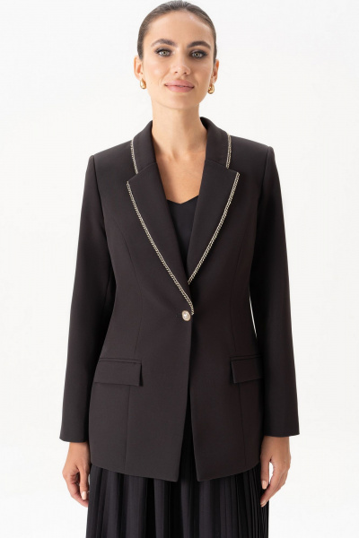 Жакет на каждый день с рельефными швами и лацканами Urs 25-509-1 - фото 1