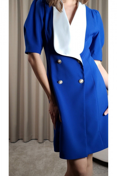 Платье нарядное из костюмной ткани с выточками Lokka 1533С - фото 3