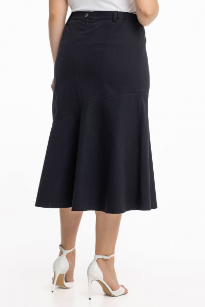 Джинсовая юбка с расширением и клиньями для повседневности Avila 0980 черный - фото 3