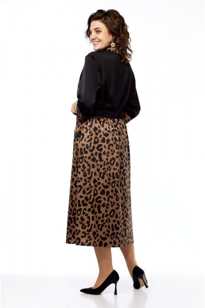 Комплект блузка и юбка из текстиля для повседневности VIA-Mod 648 - фото 7