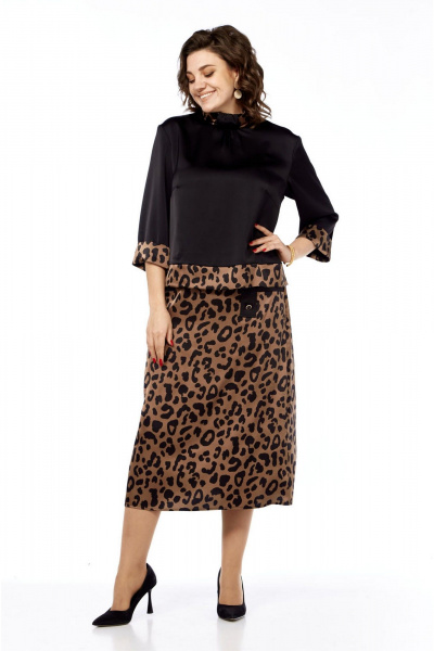 Комплект блузка и юбка из текстиля для повседневности VIA-Mod 648 - фото 5