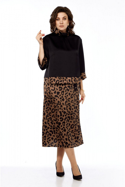 Комплект блузка и юбка из текстиля для повседневности VIA-Mod 648 - фото 1