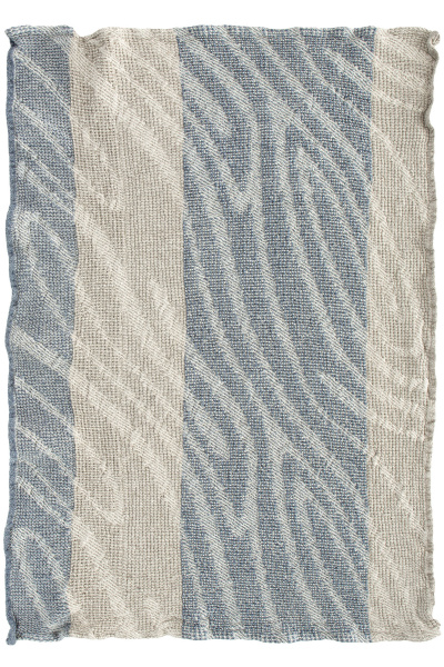 Полотенце ленное умягченное цветное бежевое-синее Belaruski Len 18С310-ШР/у. 360 3 Ветер-2 - фото 1