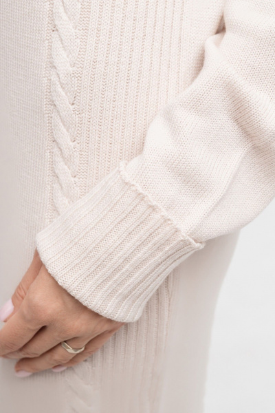 Мягкое трикотажное платье из кашемира и мерина AREOLA 10382 брюле - фото 9