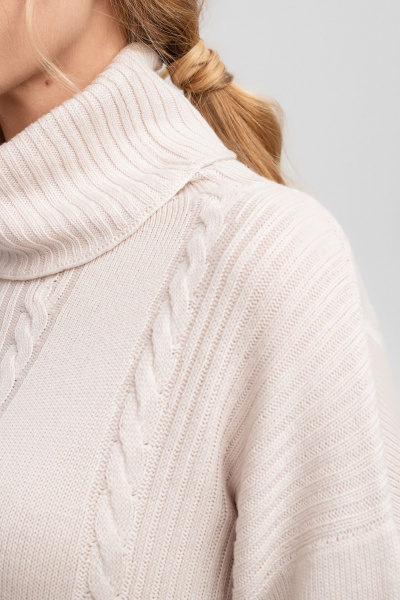 Мягкое трикотажное платье из кашемира и мерина AREOLA 10382 брюле - фото 7