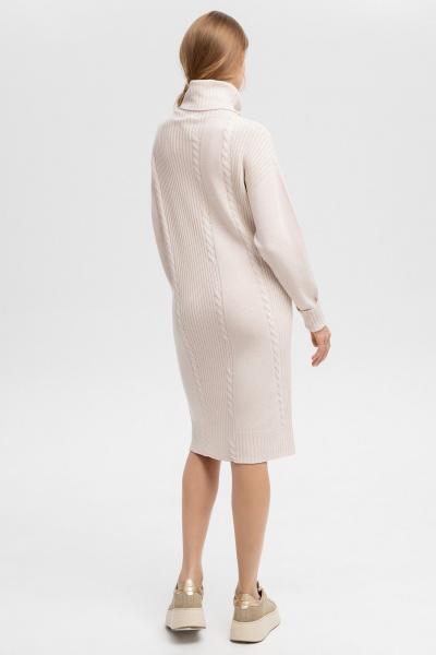 Мягкое трикотажное платье из кашемира и мерина AREOLA 10382 брюле - фото 6