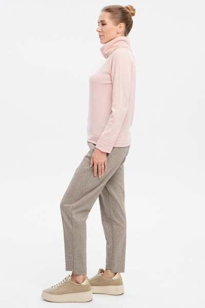 Джемпер с высоким воротом из кашемира и Мериноса AREOLA 10463 помадка - фото 6