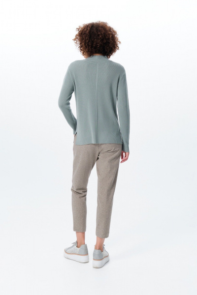 Джемпер с разрезами из кашемира и Мериноса AREOLA 10464 абсент - фото 9